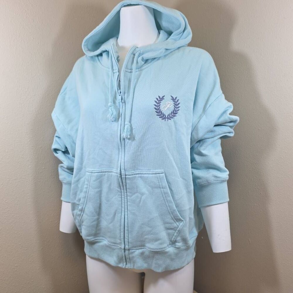 Pink Varsity Zip Up Hoodie